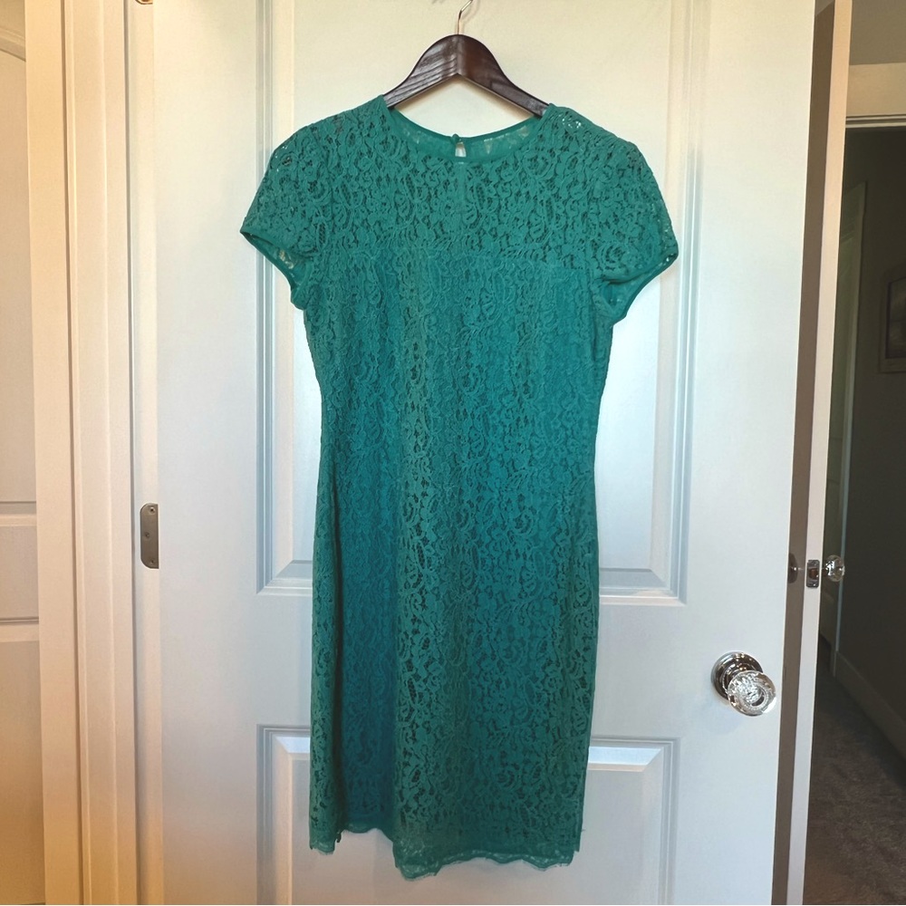 Adrianna Papell lace sheath dress